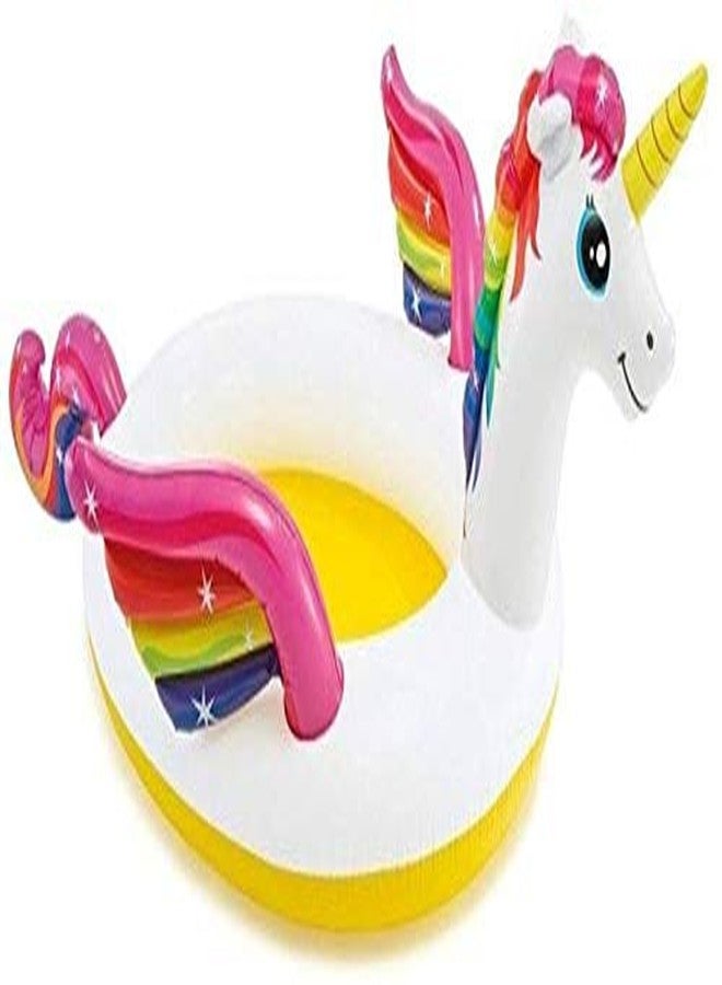 VWretails Inflatable Unicorn Inflatable Pool, Dimensions : 96" L x 45" W x 19" H(244 x 114 x 48) cm Inflated